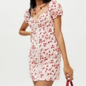 Urban Outfitters Britney Puff Sleeve Mini Dress